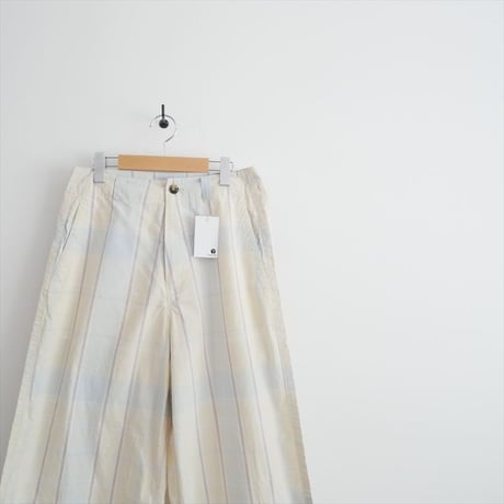2026SS今季 MEYAME CHECK SIDE LINE WIDE PANTS MEY-2423 2607-2120