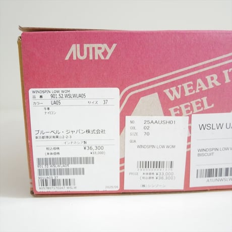 2025SS・人気完売品 AUTRY WINDSPIN LOW WOM 25AAUSH01 2607-0186