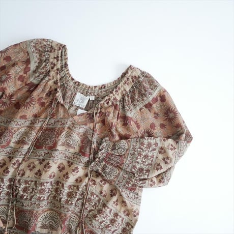 2026SS 未使用 L'Appartement購入品 BLUE BOHEME ELLA COTTON BLOUSE 26050570004610 2608-0847