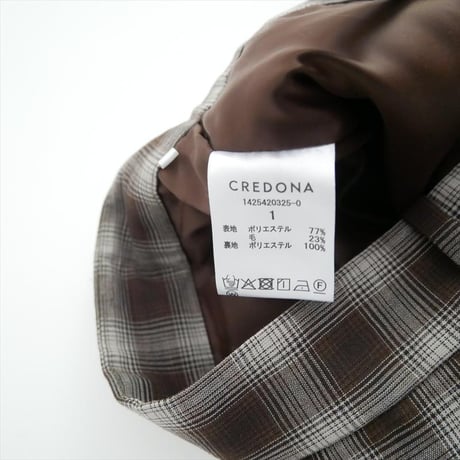 2025AW CREDONA SHEER CHECK TROUSER 1425420325-0 2609-0507