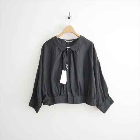 2025AW 未使用 TOUJOURS cotton*silk faille cloth collared bolero blouse MM43VS01 2606-0368