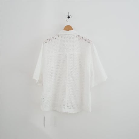 2026SS 未使用 SPICK&SPAN カットワークエンブロイダリーハーフスリーブシャツ 26050200305020 2608-1265