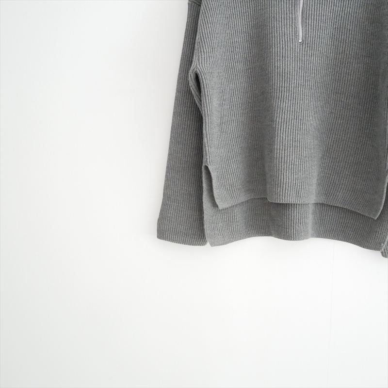 2025AW BATONER SOLID WOOL RIB HALF ZIPニット BN-25