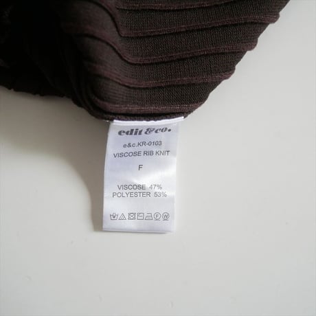 人気完売品 未使用 edit & co. Mixed Rib Knit Pullover KR-0103 2607-0337