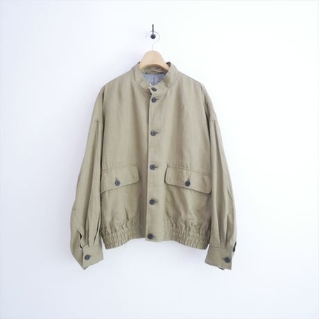 継続販売品 GALERIE VIE ダストリネン スタンドカラーブルゾン 23076107108 2608-1150