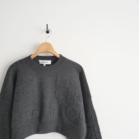 未使用 / ENFOLD / O EMBOSS CROPPED PULLOVER / 300GA170-0760 / 2411-1445