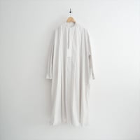 2025AW 未使用 TOUJOURS garment dye organic cotton poplin front wide tuck shirt dress 2605-1355