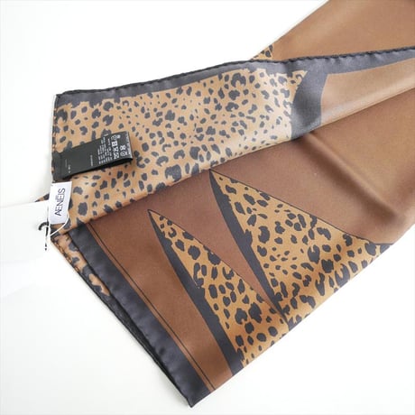 継続販売品 未使用 JOURNAL STANDARD L'ESSAGE購入品 AENEIS ECLIPSE ANIMAL Silk Scarf 68-EBANO スカーフ 2610-0910