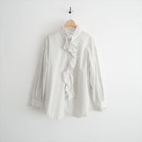 Cloth&Cross ストライプフリルフリンジブラウス 2605-0740