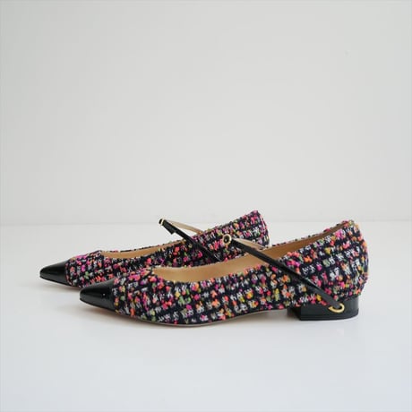 Drawer別注 JENNIFER CHAMANDI TWEED MULTI ツイードストラップシューズ 2608-2129