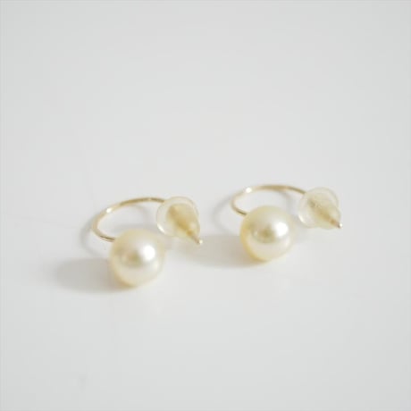 継続販売品 Ron Herman購入品 MIZUKI ペールゴールド アコヤパール ピアス 9912401094 2608-0370