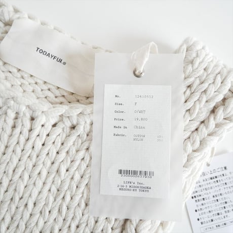 2026 未使用 TODAYFUL Hand Knit Vest 12610512 2609-0995