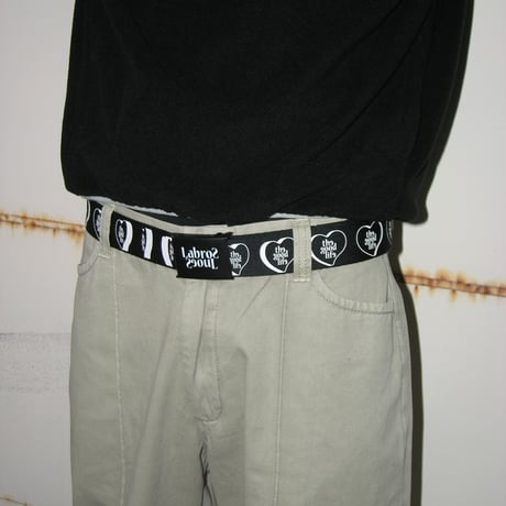 Heart Logo Canvas Belt (Black)