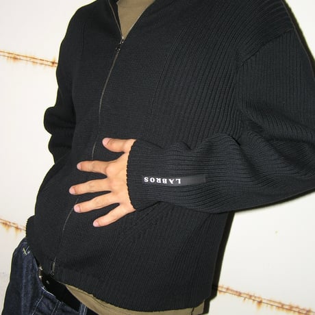 Track Zip Sweater (Black)