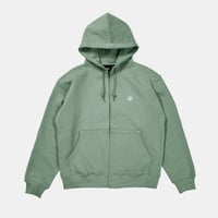 Symbol Logo Zip Up Hoodie (Light Green)