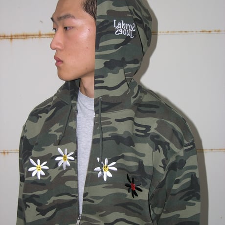 4 Daisy Camo Zip Up Hoodie (Camo)