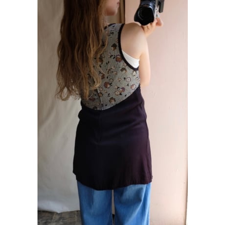 black flower tunic