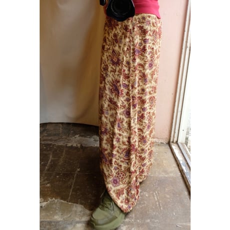 cream paisley skirt