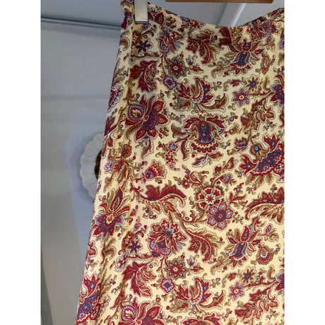 cream paisley skirt