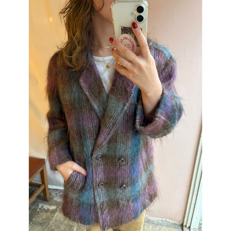 colorful mohair coat