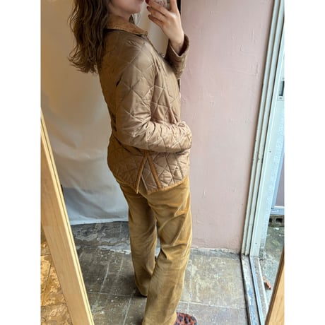olive quilting jacket