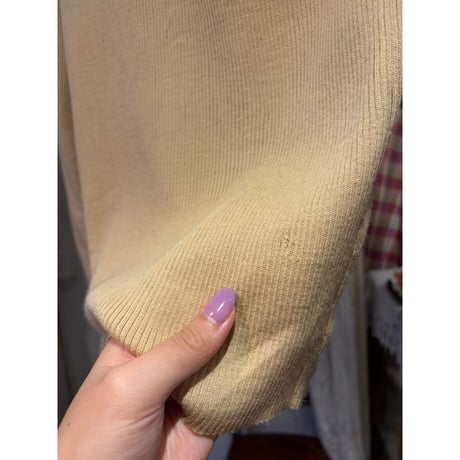 beige knit cardigan