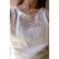 handmade cross-stitch tank top