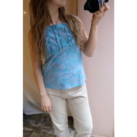 light blue tank top