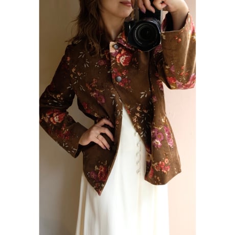 brown flower jacket