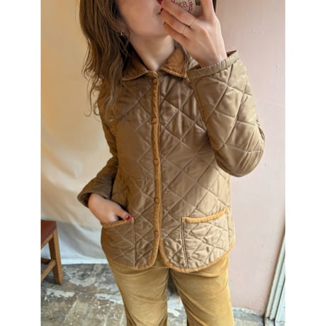 olive quilting jacket