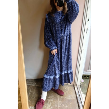 navy botanical one-piece