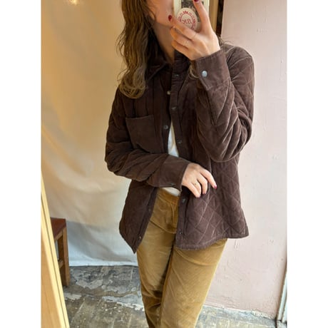 brown quilting jacket