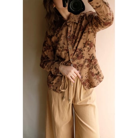 beige west ribbon pants