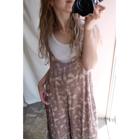 brown flower overall