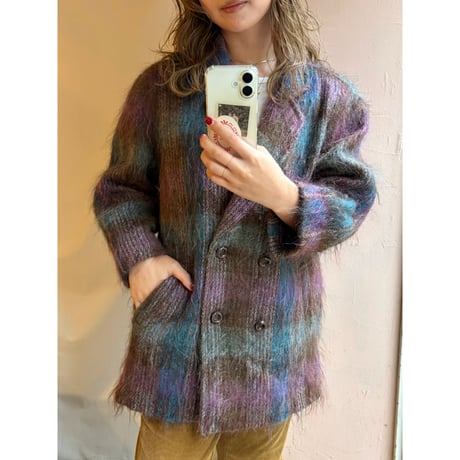 colorful mohair coat