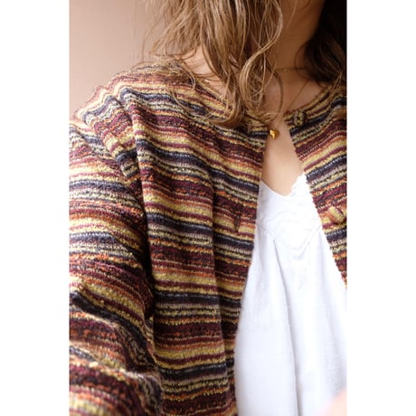 border knit cardigan