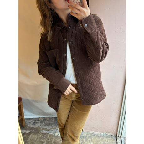 brown quilting jacket