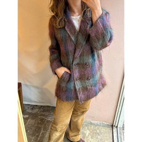 colorful mohair coat