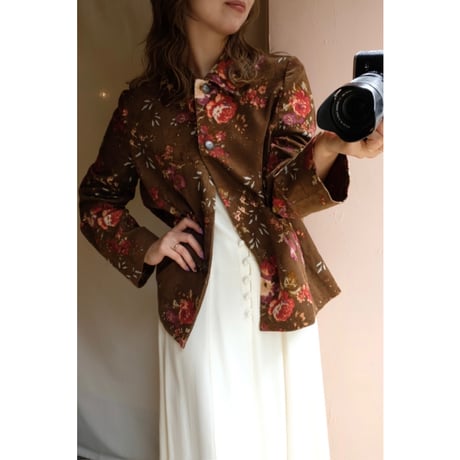 brown flower jacket