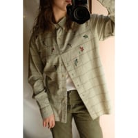 green embroidery shirt