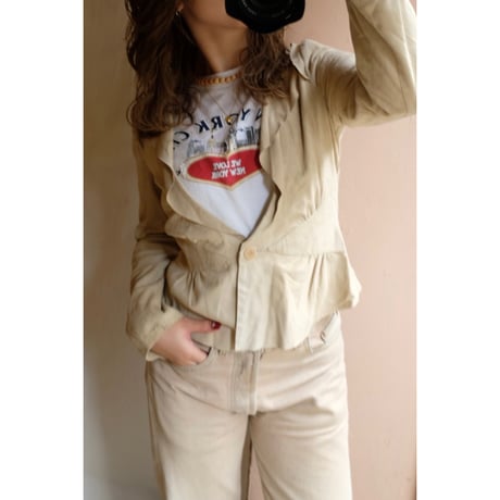 ivory leather jacket