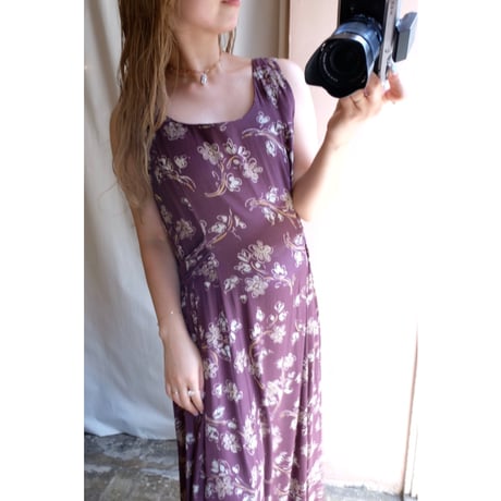 brown flower one-piece