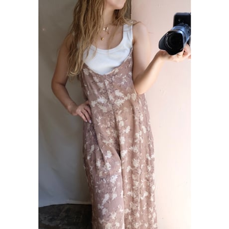 brown flower overall