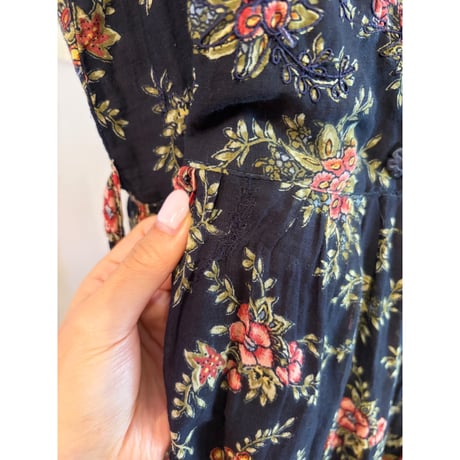 black flower one-piece