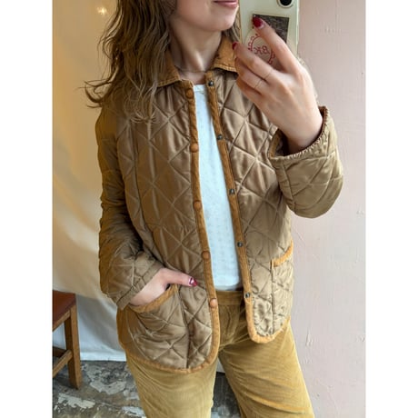 olive quilting jacket