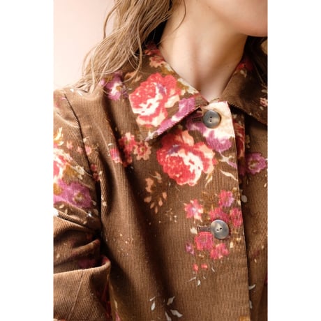 brown flower jacket