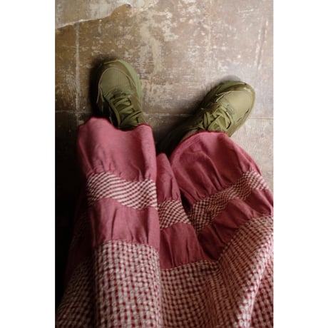 red gingham check skirt