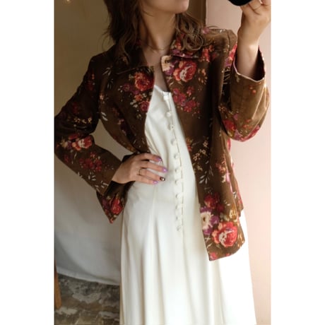 brown flower jacket