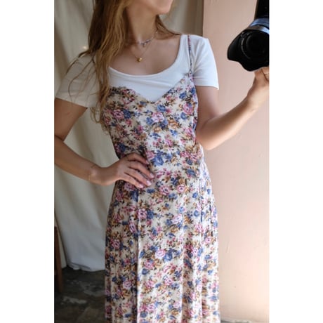 flower camisole one-piece
