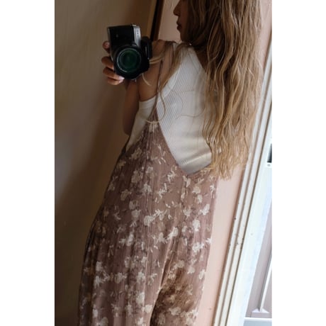 brown flower overall